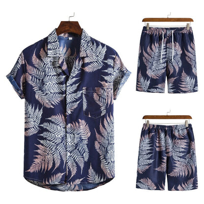 Luciano Romano™ Hawaiian Herencombi | Een vrolijke & zomerse combi voor de zomer - Donkerblauw-XXXL -  Neomoda