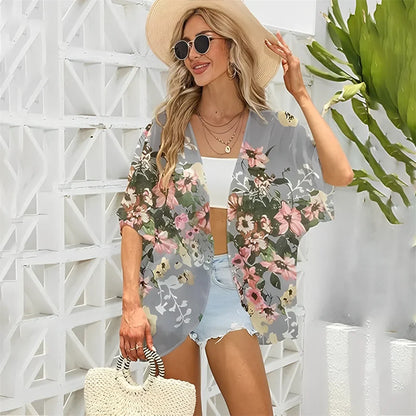 Zomer gebloemd vest blouse top elegant voor vrouwen