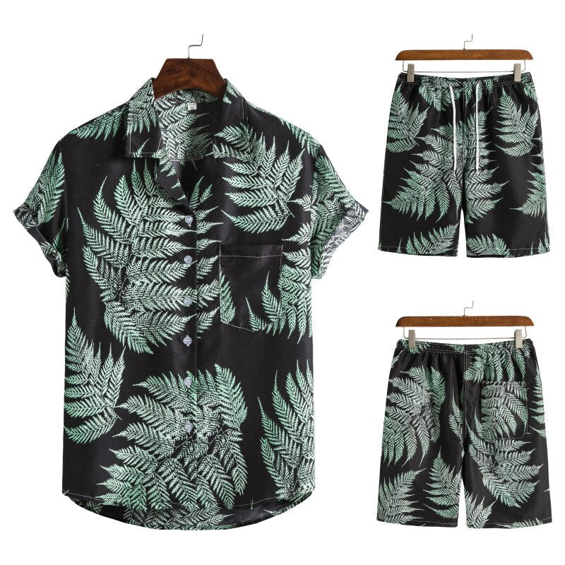 Luciano Romano™ Hawaiian Herencombi | Een vrolijke & zomerse combi voor de zomer - Groen-XXXL -  Neomoda