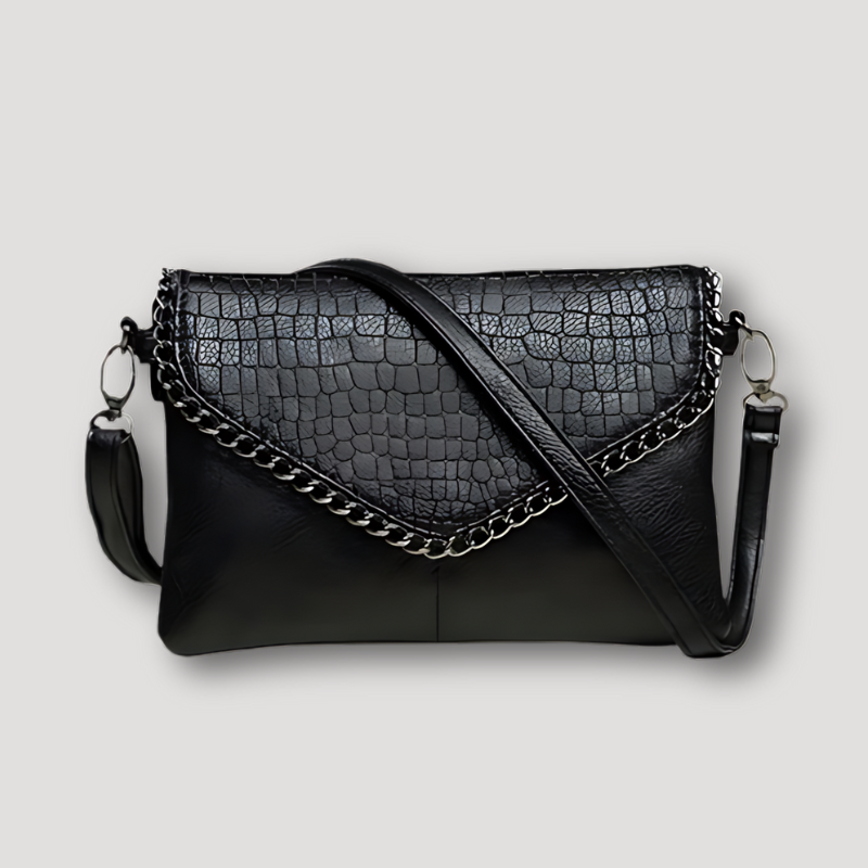 Zwart Krokodil Patroon Shoulder Bag Dames