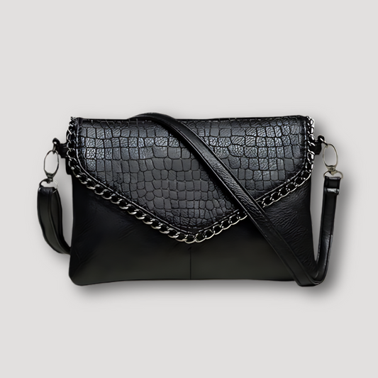 Zwart Krokodil Patroon Shoulder Bag Dames