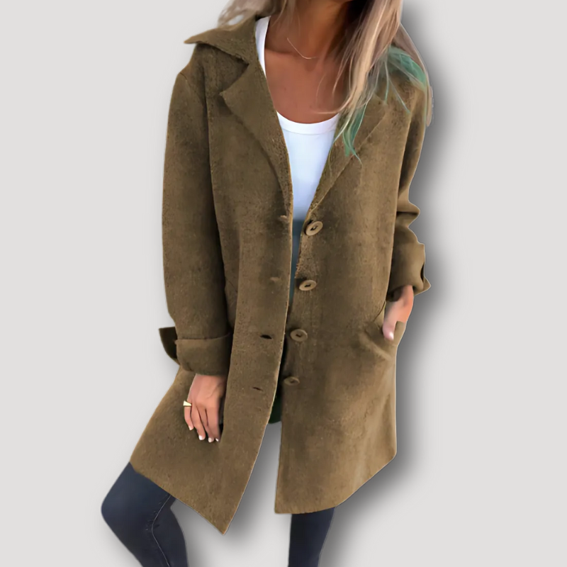 Lang Gebreid Casual Dames Wol Cardigan Coat