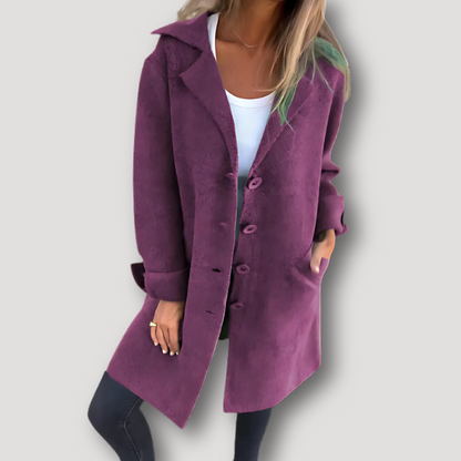 Lang Gebreid Casual Dames Wol Cardigan Coat