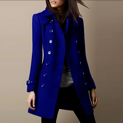 Belted Cuffs Dubbel Breasted Trench Coat Dames