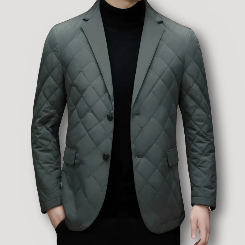 Quilted Borduren Aangepast Fit Diamond Isolatie Blazer