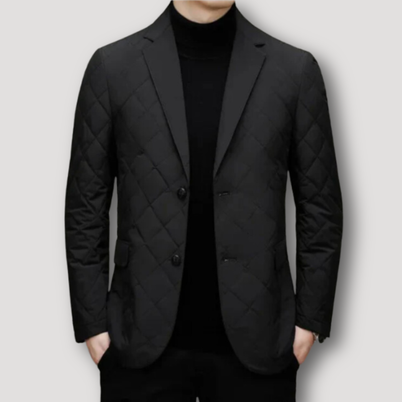 Quilted Borduren Aangepast Fit Diamond Isolatie Blazer