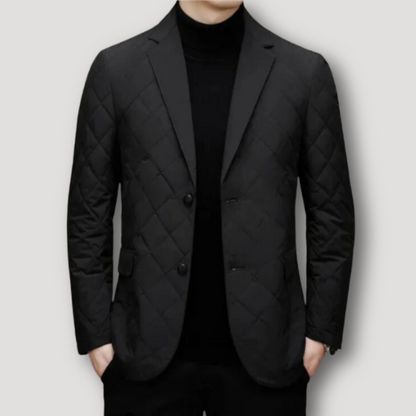 Quilted Borduren Aangepast Fit Diamond Isolatie Blazer