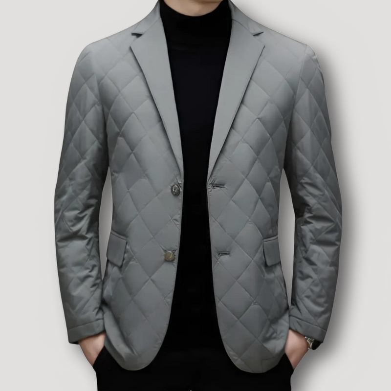 Quilted Borduren Aangepast Fit Diamond Isolatie Blazer