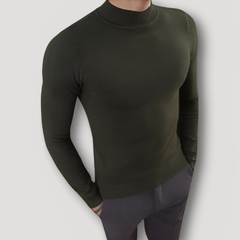 Gebreid Turtleneck Slim Fit Lange Mouw Sweater Heren