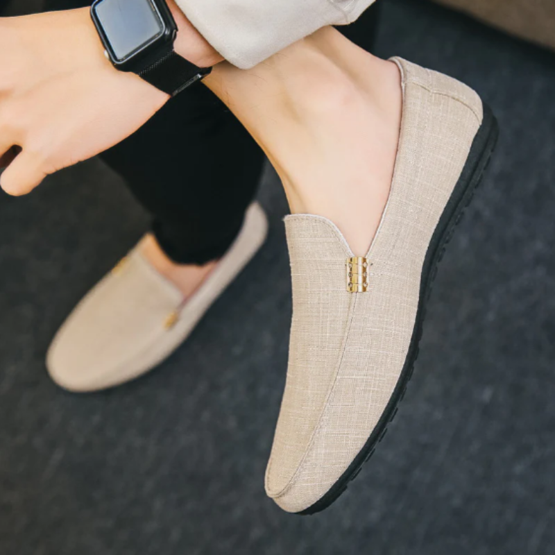 Casual Plat Canvas Schoenen Loafers Mannen