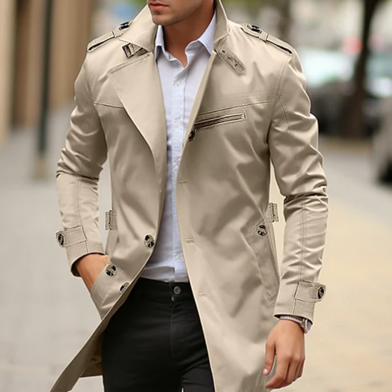 Waterdicht Old Money Trench Coat Coat Voor Mannen