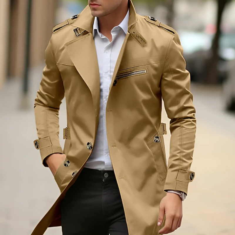 Waterdicht Old Money Trench Coat Coat Voor Mannen