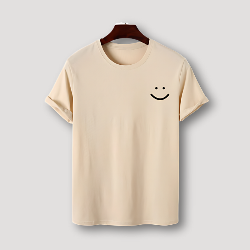 Smiley Gezicht Grafisch Zomer T Shirt Mannen