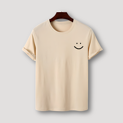 Smiley Gezicht Grafisch Zomer T Shirt Mannen