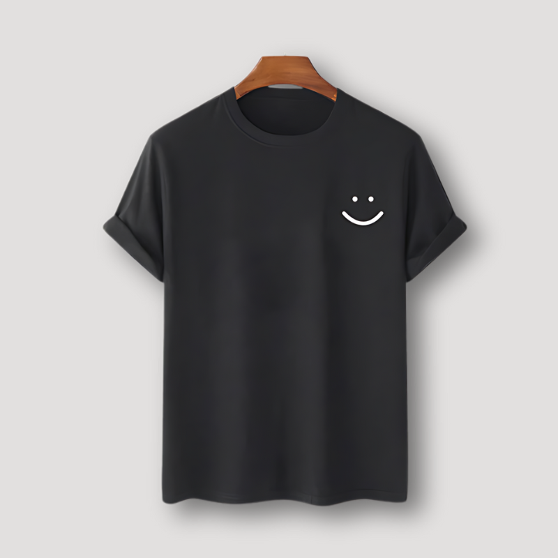 Smiley Gezicht Grafisch Zomer T Shirt Mannen