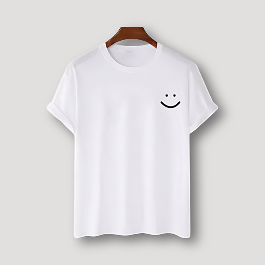 Smiley Gezicht Grafisch Zomer T Shirt Mannen