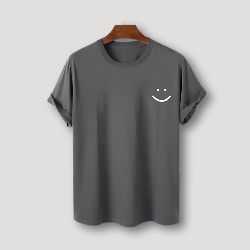 Smiley Gezicht Grafisch Zomer T Shirt Mannen