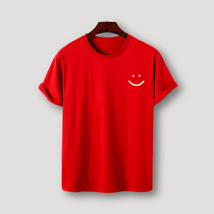 Smiley Gezicht Grafisch Zomer T Shirt Mannen