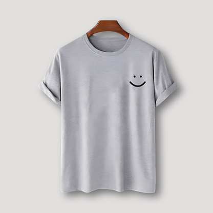 Smiley Gezicht Grafisch Zomer T Shirt Mannen