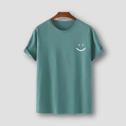 Smiley Gezicht Grafisch Zomer T Shirt Mannen