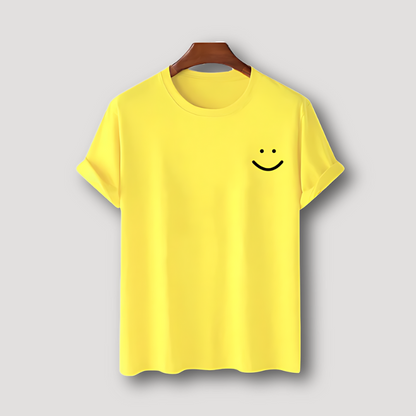 Smiley Gezicht Grafisch Zomer T Shirt Mannen