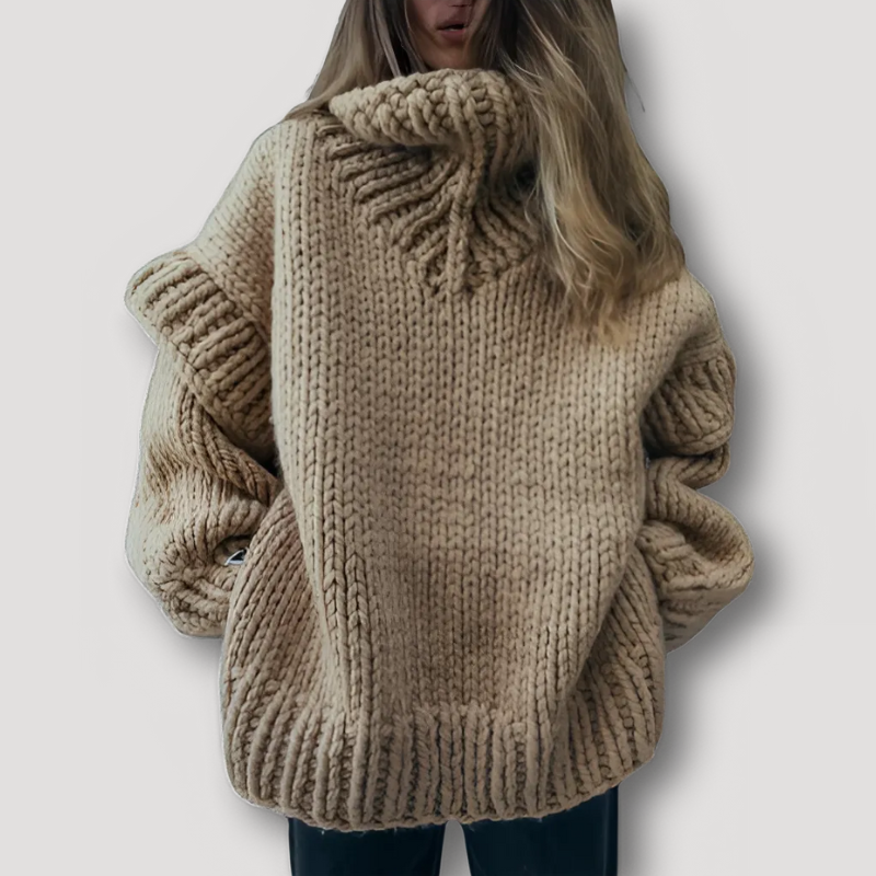 Grof Gebreid Oversized Turtleneck Trui Dames