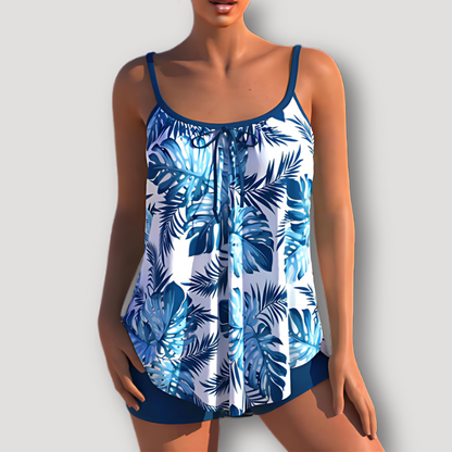 Vloeiende Top Swim Shorts Tankini Set