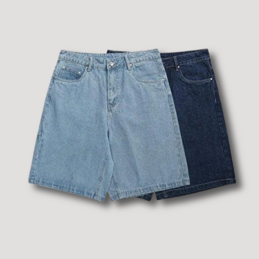 Y2K Recht Denim Shorts Baggy - Vintage kleding voor mannen