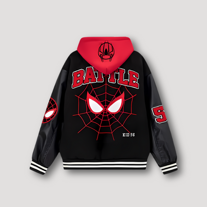 Spider Man Comic Geïnspireerd Sportief Varsity Jas