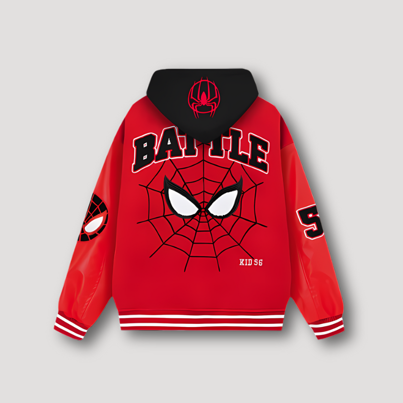 Spider Man Comic Geïnspireerd Sportief Varsity Jas