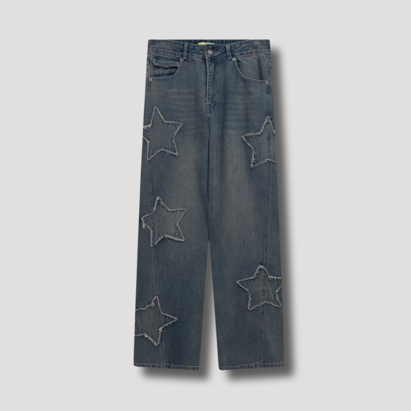 Y2K Hip Hop Star Patchwork Jeans - Streetwear voor mannen en Vrouwen