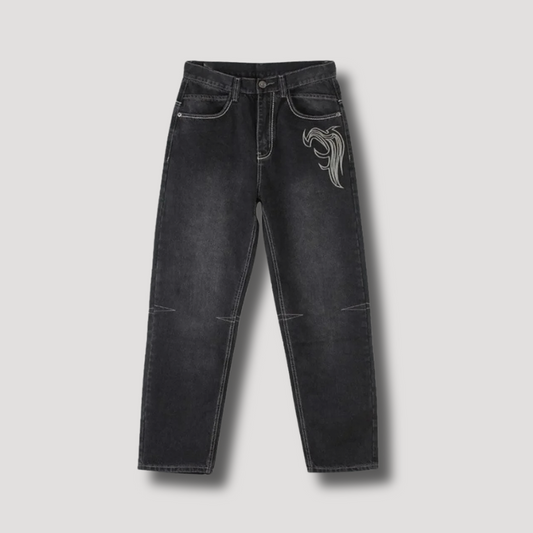 Tribal Borduursel Los Pasvorm Denim Jeans