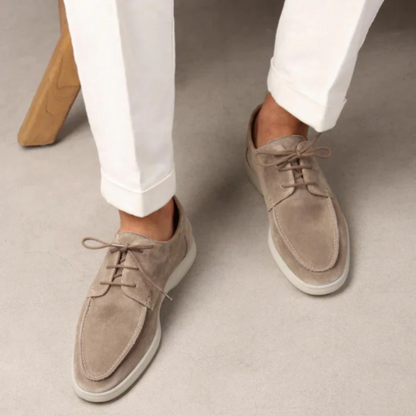 Casual Suède Leer Lace Up Loafers Voor Heren