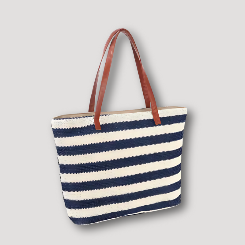 Zomer Strand Streep Geweven Rechthoekig Tote Bag