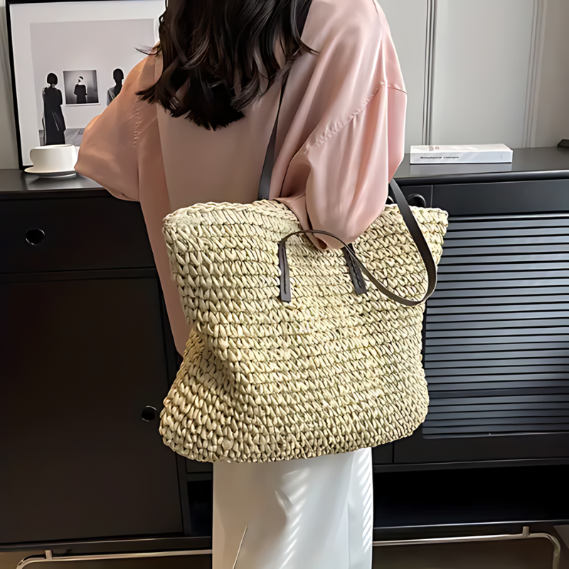 Geweven Stro Eco-Friendly Raffia Tas Boho Stijl Tote