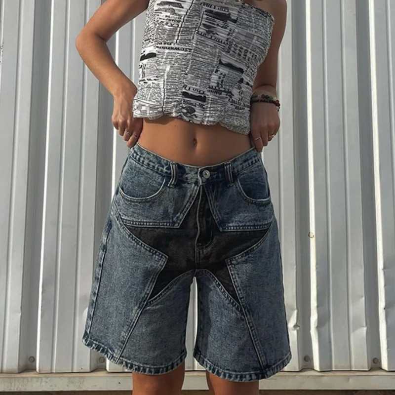 Baggy Jorts Ster Patroon - Streetwear korte broek Heren en Dames