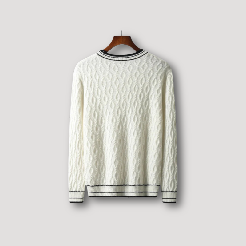 Ribtricot Merino Wol Sweater Crew Neck