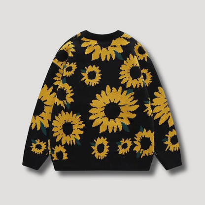 Y2k Sunflower Embroidery Sweater - Streetwear voor vrouwen