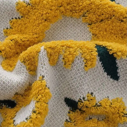 Y2k Sunflower Embroidery Sweater - Streetwear voor vrouwen