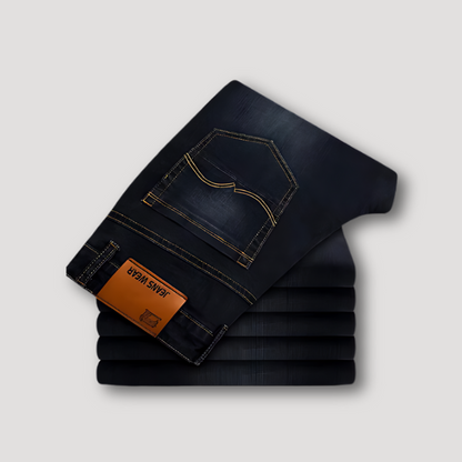 Klassiek Donker Vervaagd Slim Fit Denim Jeans