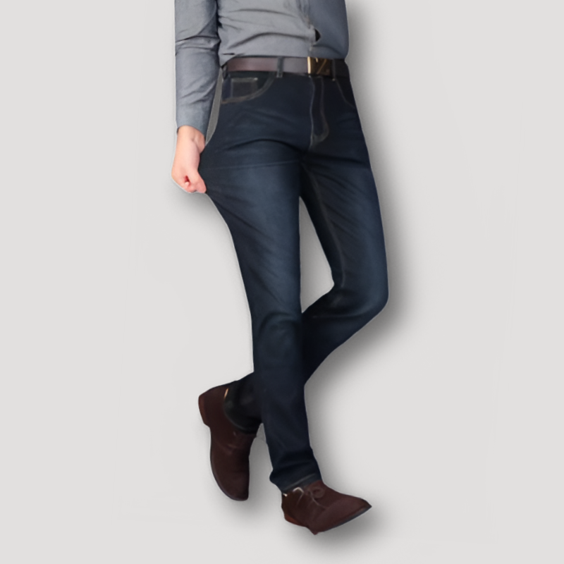 Klassiek Donker Vervaagd Slim Fit Denim Jeans