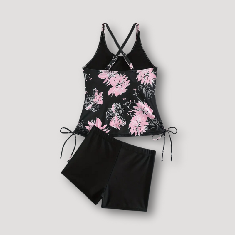 Ronde Halslijn Gebloemd Tankini Set