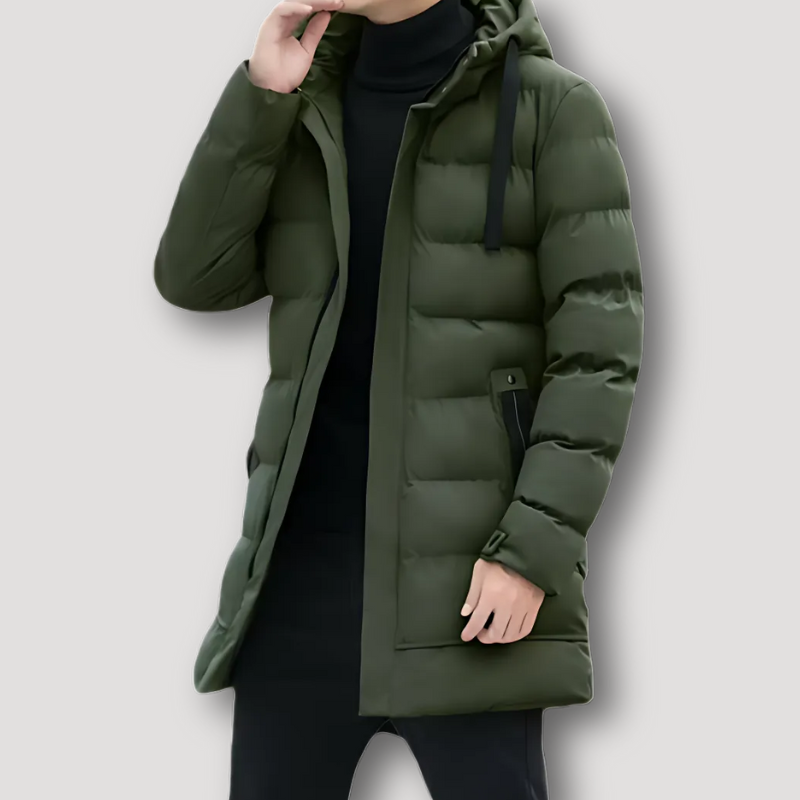 Warm Isolerend Hooded Puffer Coat Voor Mannen