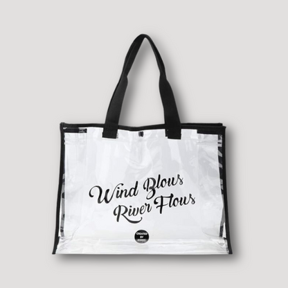 Letter Print Transparant Rechthoekig Tote Bag