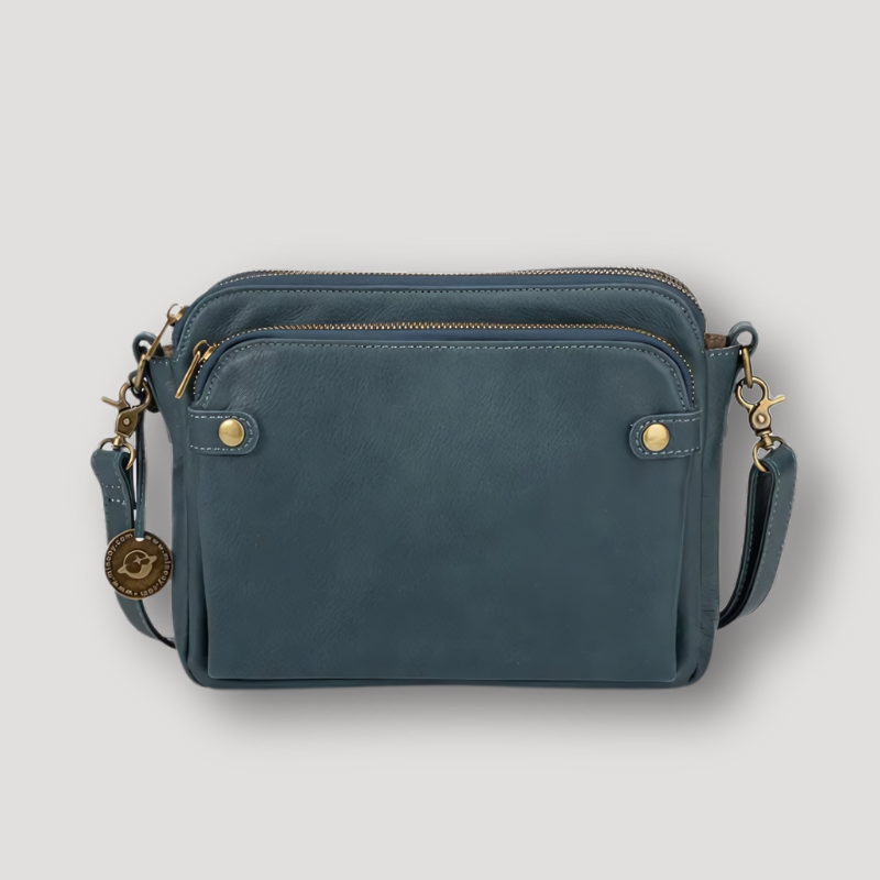 Leren Rechthoekige Compact Crossbody Tas