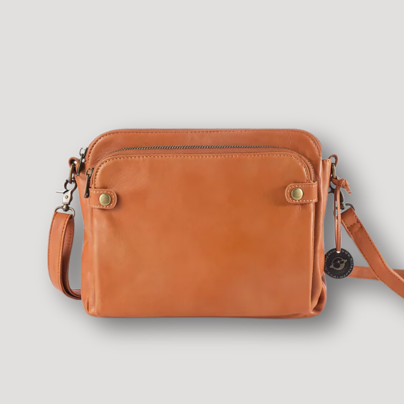 Leren Rechthoekige Compact Crossbody Tas