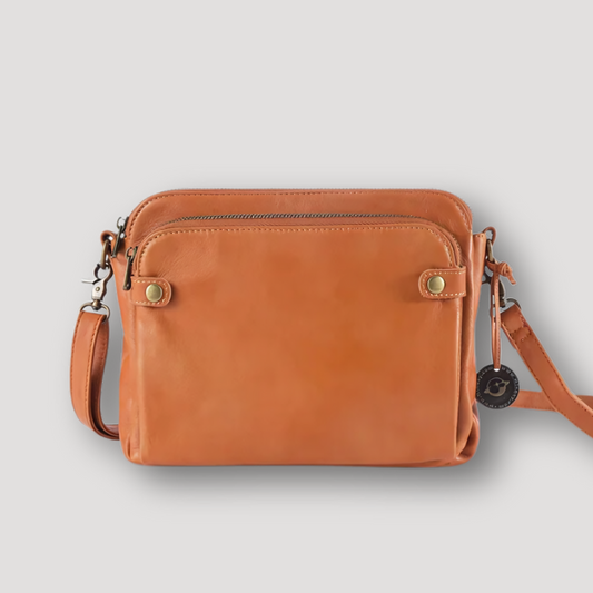 Leren Rechthoekige Compact Crossbody Tas