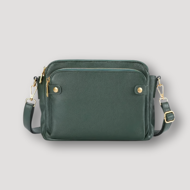 Leren Rechthoekige Compact Crossbody Tas