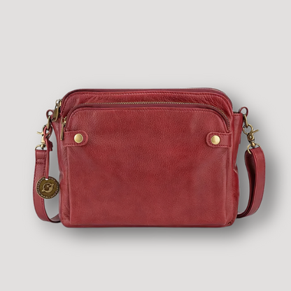 Leren Rechthoekige Compact Crossbody Tas