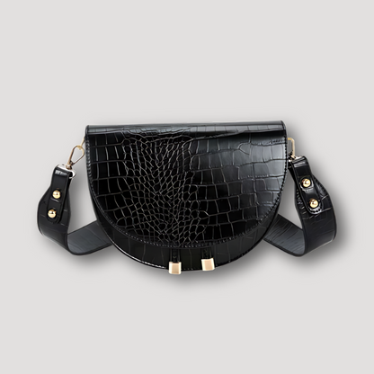 Krokodil Textuur Patroon Crossbody Halve Maan Tas